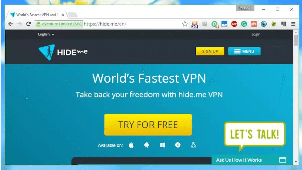 8- افضل برنامج VPN مجاني   Hide.me
