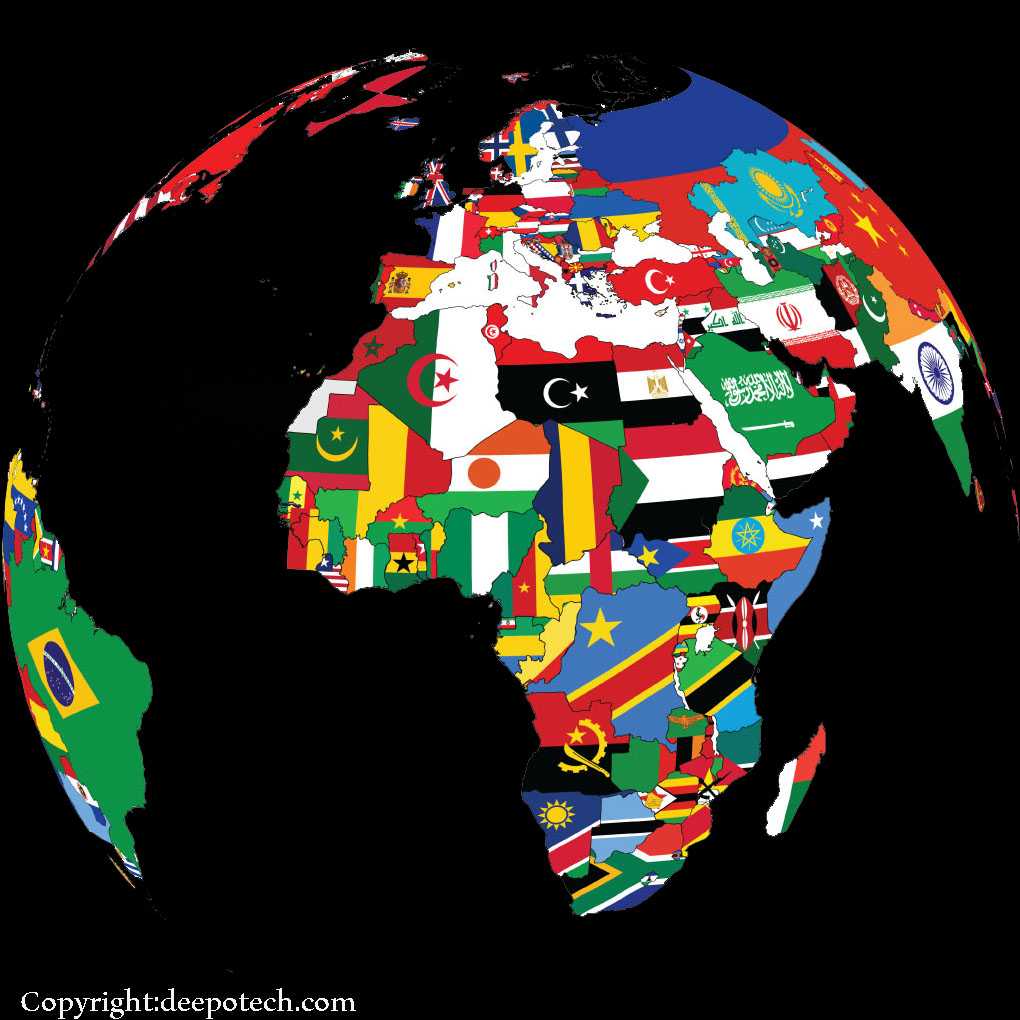 خريطة العالم بالألوان 