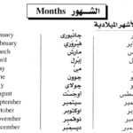 اختصار الأشهر بالانجليزي